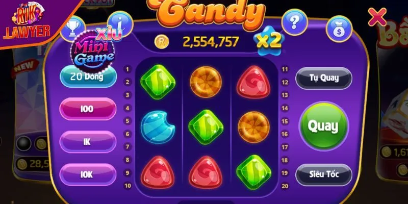 Candy trong Minigame RIKVIP